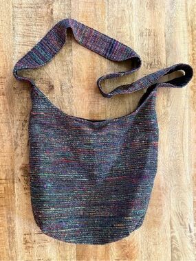 Vintage Ganesh Himal Nepal Fair Trade Woven Hobo Bag Boho Festival Y2K Phish